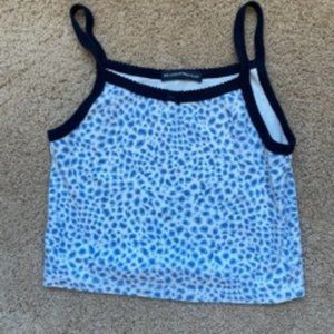Brandy Melville cheetah blue tank
